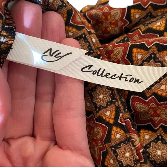 NY COLLECTION Midi Length‎ Tribal Print Skirt Size Small - Picture 5 of 7